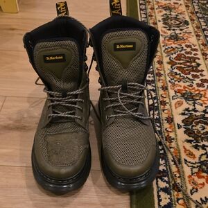 Dr. Martens Men's Olive Lace-Up Boots